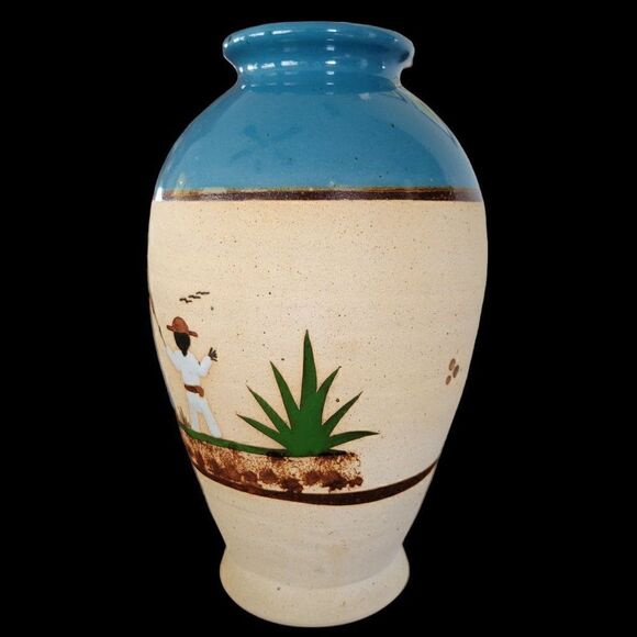 Vintage Mexican Folk Art Ceramic Vase (Large) - Picture 2 of 9